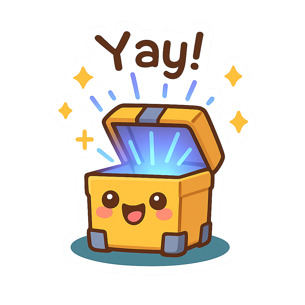 Sticker de Discord - Cofre Yay